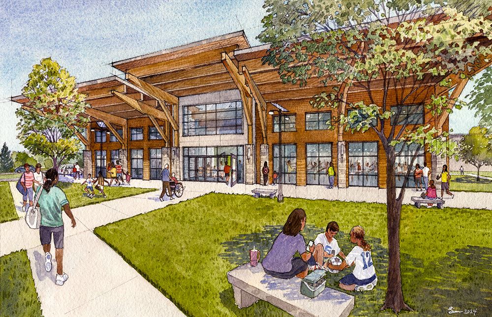 Community Center Rendering Exterior