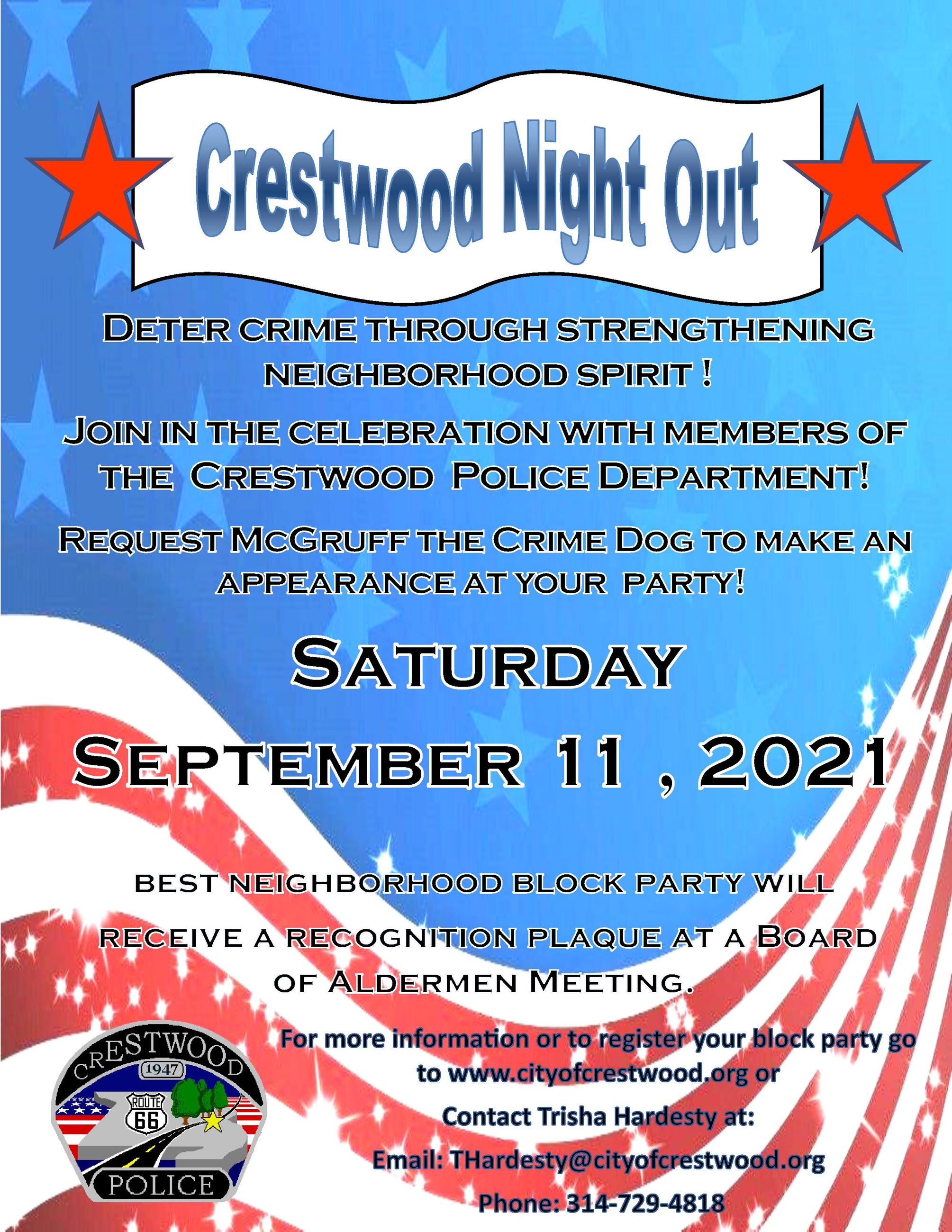 Crestwood Night Out Flyer - 2021
