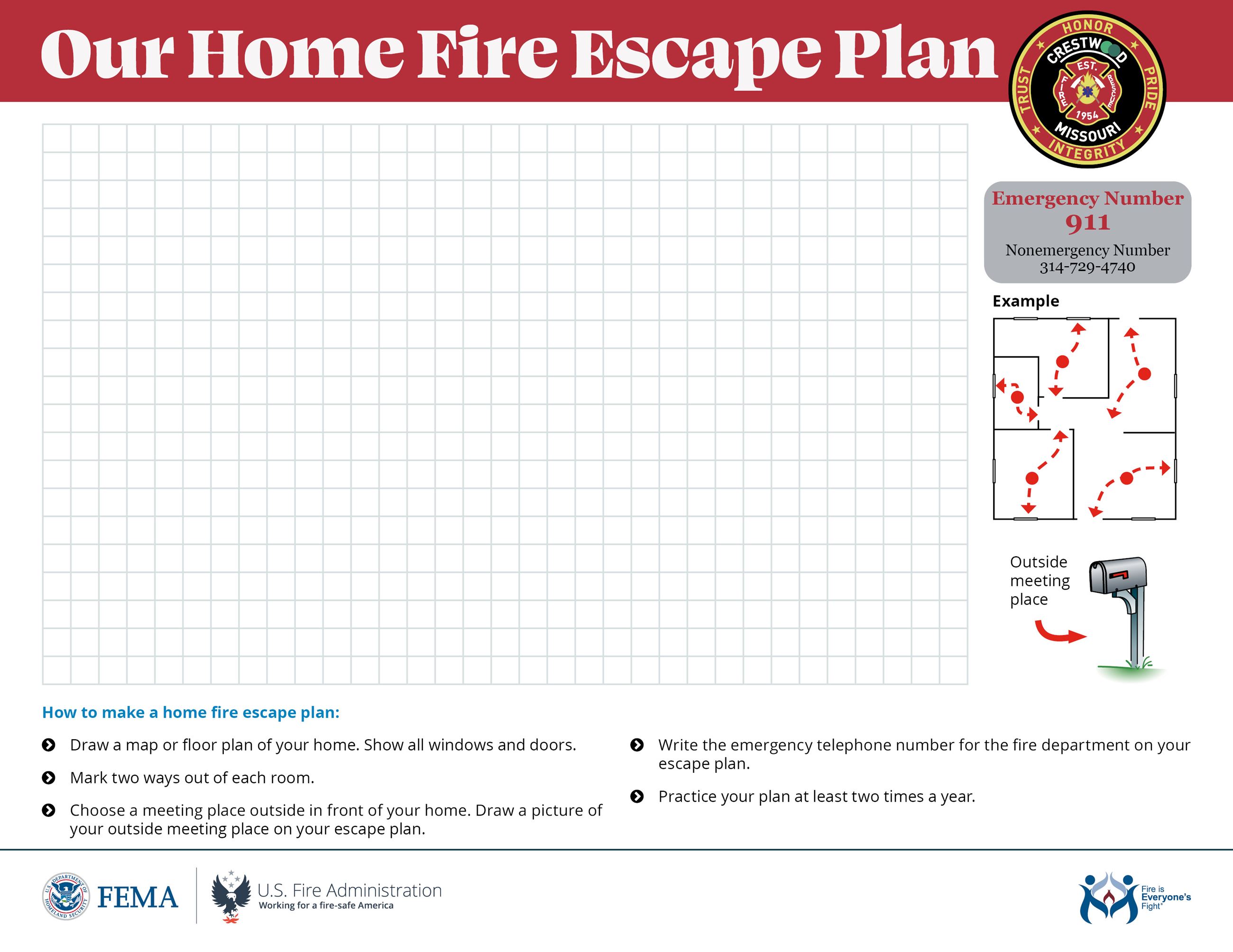 Crestwood FD Fire Escape Plan