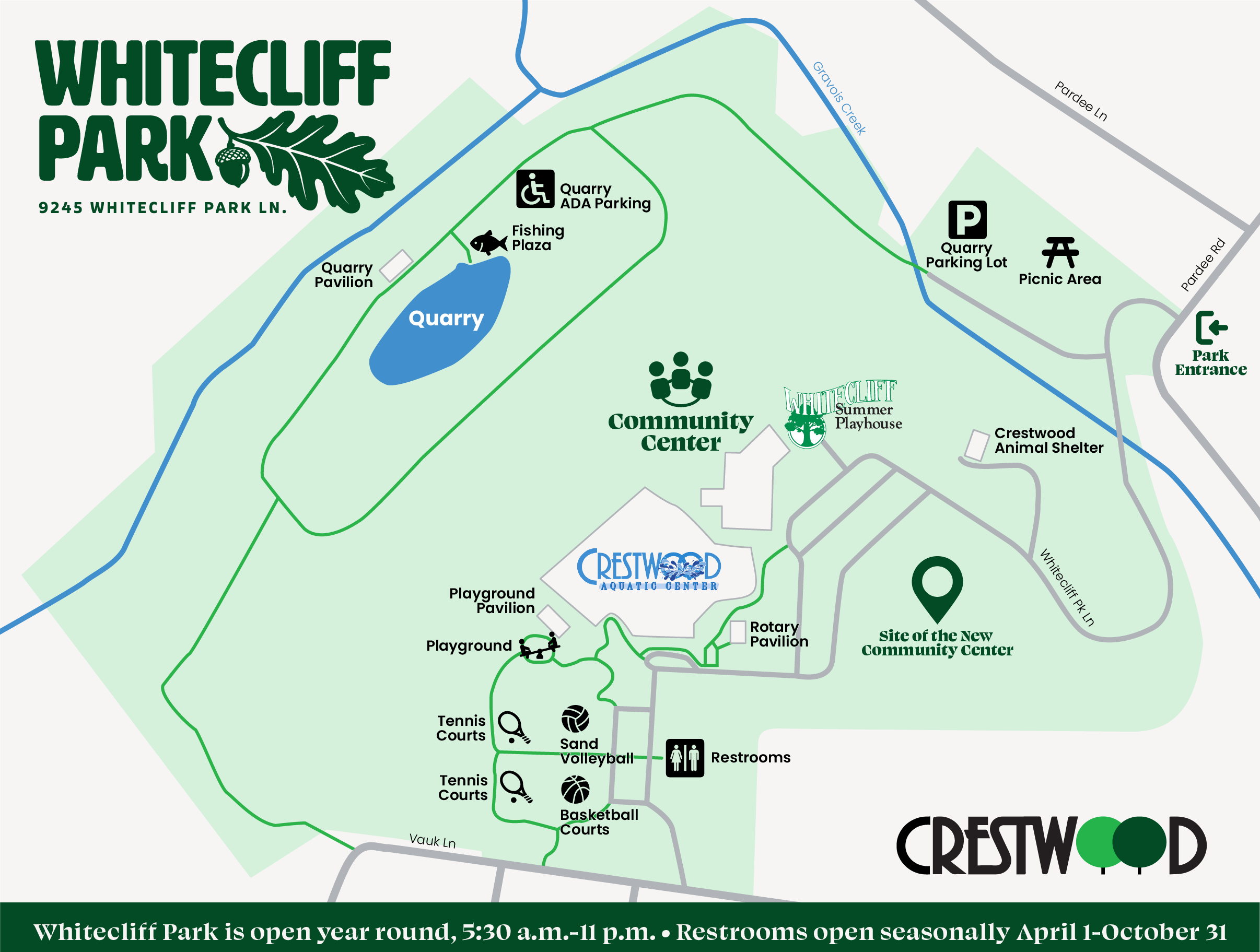 Whitecliff Park Map