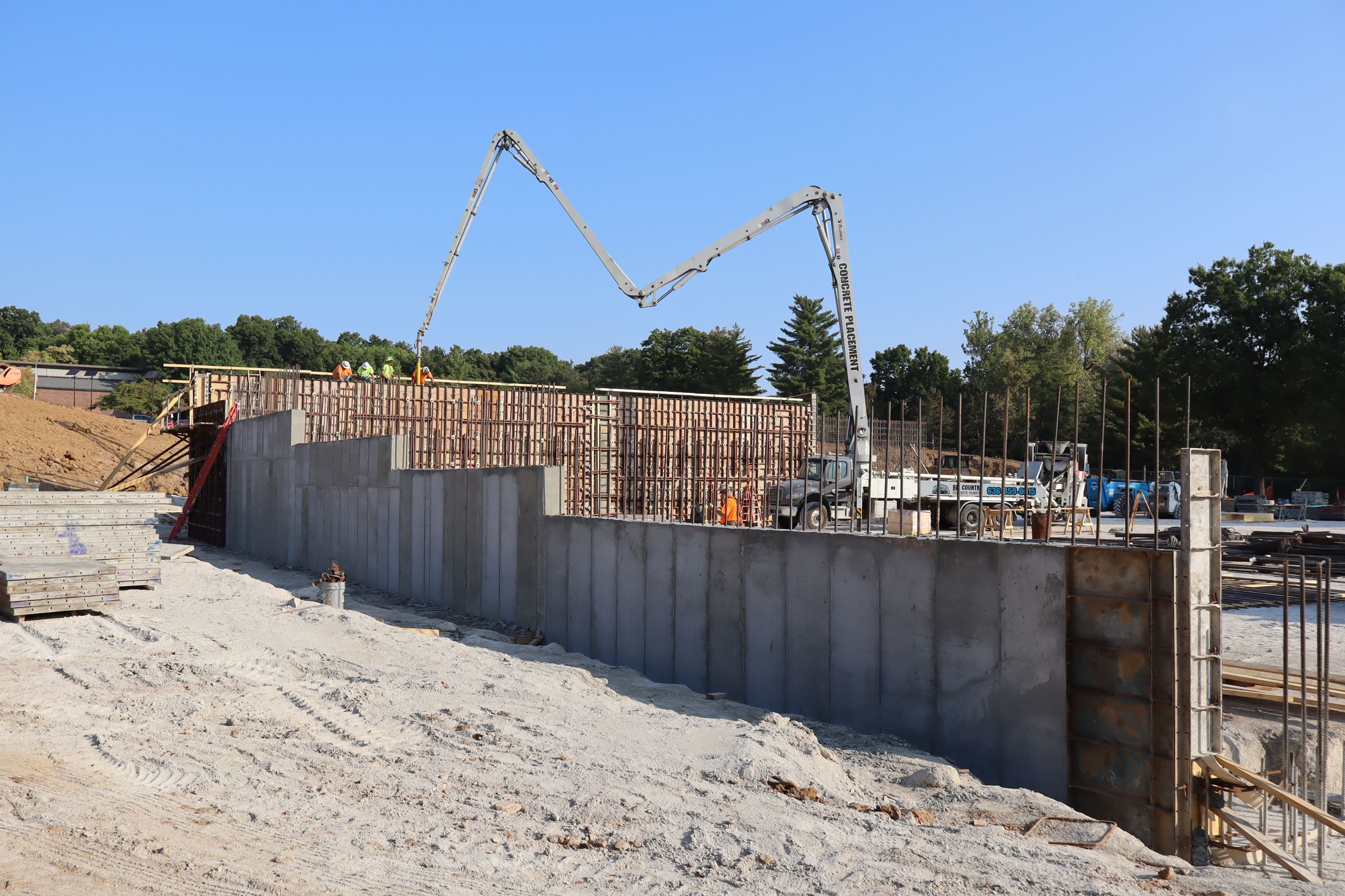 Construction crews working Construction crews working